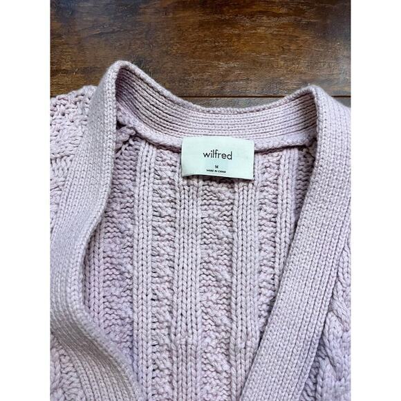 Wilfred Womens Chunky Alps Textured Cardigan Sweater Long Size M - Picture 6 of 9